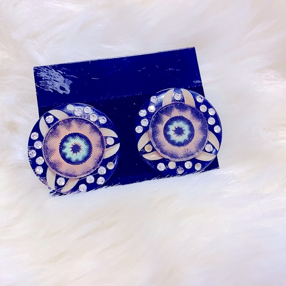 Vintage Jewelry - Unique Retro Vintage ClipOns Bohemian Style Statement Making Earrings